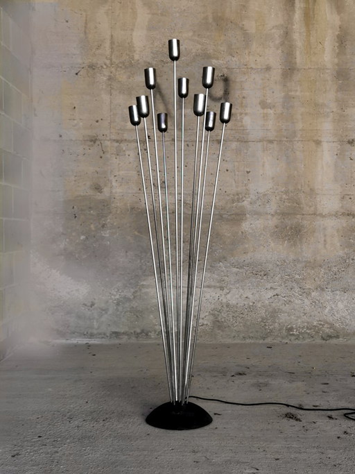 Lumi Milano Italy Lampadaire attribué à Oscar Torlasco, années 60