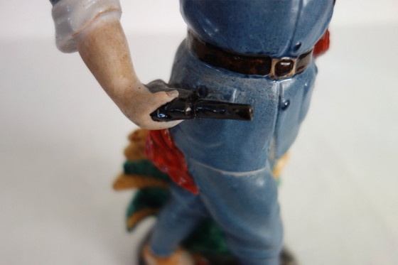 Image 1 of Biscuit Porcelain Red Guard Figurine Statue - Cultural Revolution #5