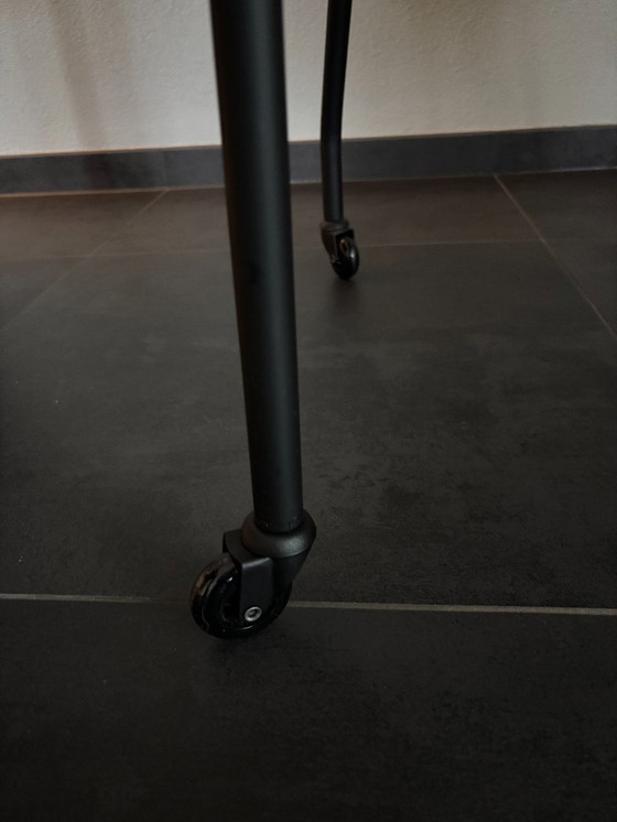 Image 1 of 4x Esszimmerstuhl mit Rollen, Royce-Ökoleder - Bronx71