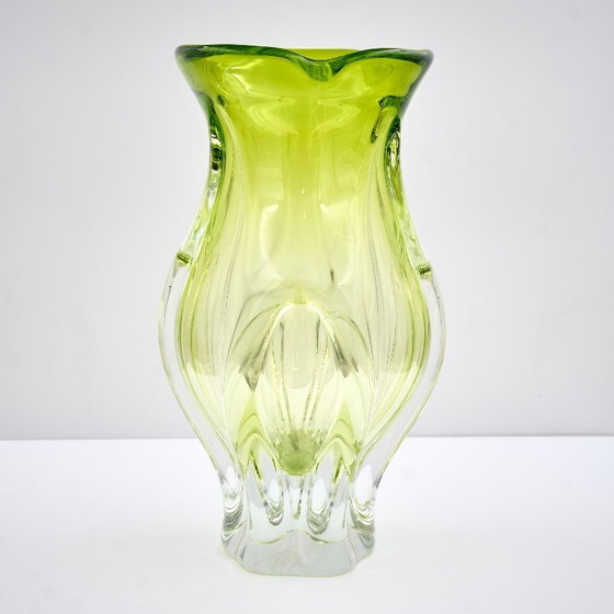 Image 1 of Vintage Art Glass Vase by Josef Hospodka, Czechoslovakia 1960s