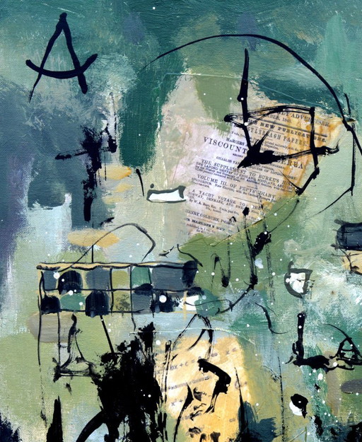 Emerald Reverie – schilderijen tekeningen, Paper, Canvas (photo 2 of 5)