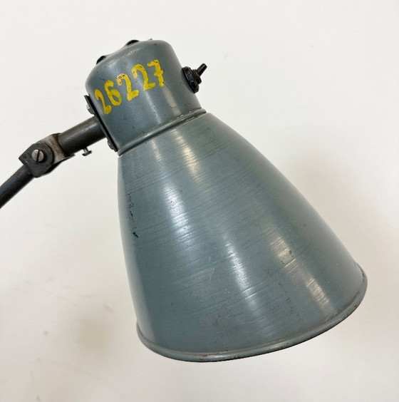 Image 1 of Large Grey Industrial Workshop Table Lamp, 1960s
