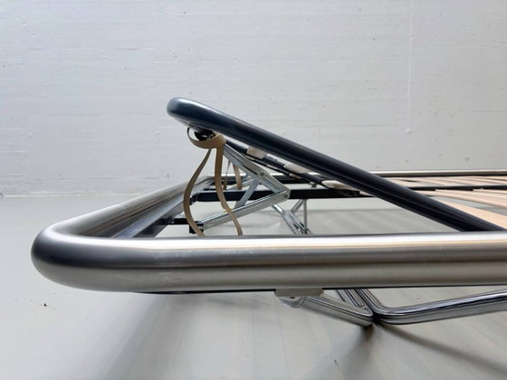 Image 1 of Cama Bauhaus de Bruno Huwyler con somier de láminas de Lattino, años 70