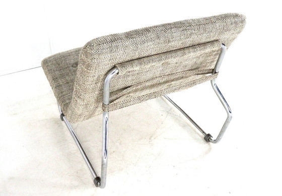Image 1 of Vintage fauteuil 'Hierden' midcentury nieuwe gestoffeerd