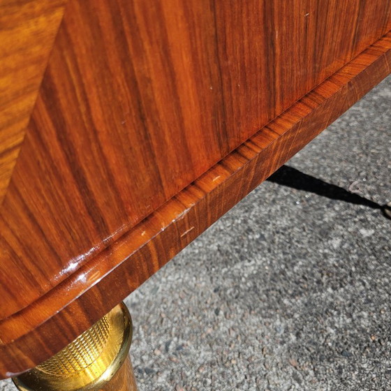 Image 1 of Frans dressoir uit het midden van de 20e eeuw - Luxe buffetkast van wortelhout - jaren 60