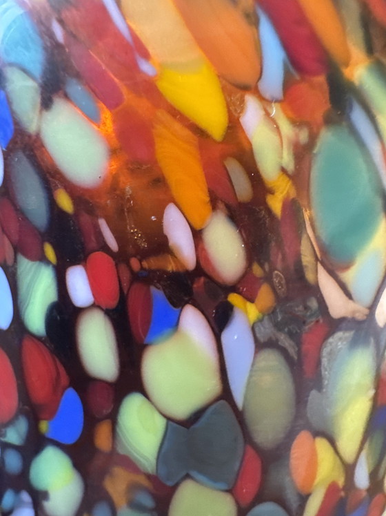 Image 1 of Mini "Fazzoletto" Murano Vase – Polychrome Harlequin Glass – 6.5cm