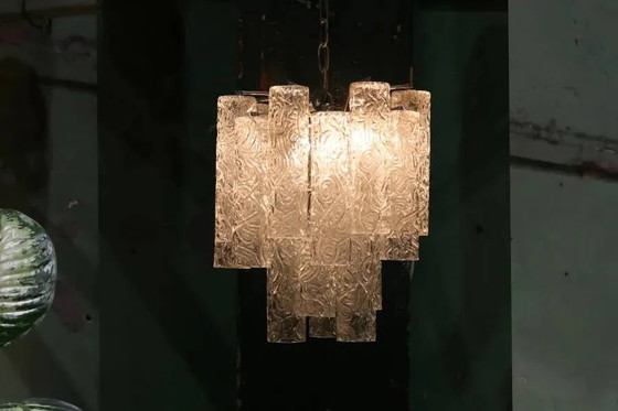 Murano Tronchi chandelier by Toni Zuccheri for Venini – Crystal, Metal, Vintage (photo 4 of 4)