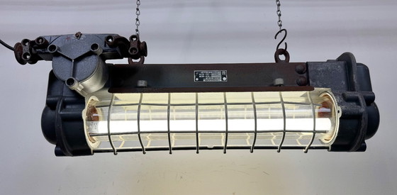 Image 1 of Lampada a sospensione industriale grigia di Elektrosvit, anni '70