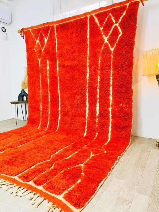 Image 1 of Orange handmade rug 200cm x 300cm