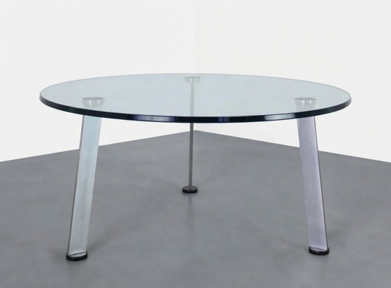 Tavolino da caffè Decision, design Pelikan per Fritz Hansen – Tavolini da caffè, Vetro, Metallo (photo 2 of 6)