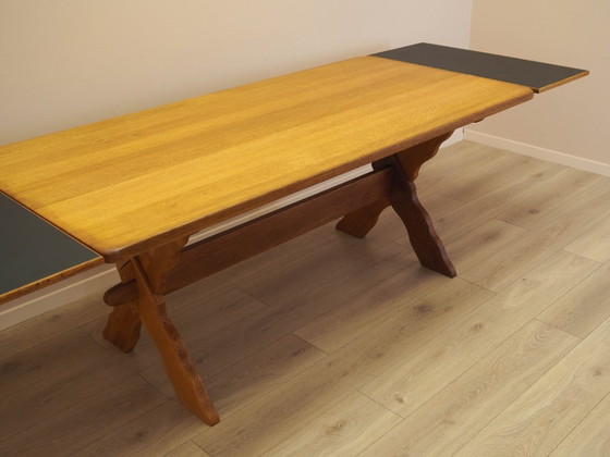 Danish Extendable Oak Dining Table Designed by Henning Kjærnulf, 1960s – Henning Kjaernulf, Wood (photo 19 of 21)