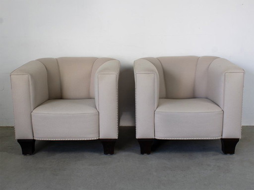 Wittmann Palais Stoclet 2x Armchairs design Josef Hofman