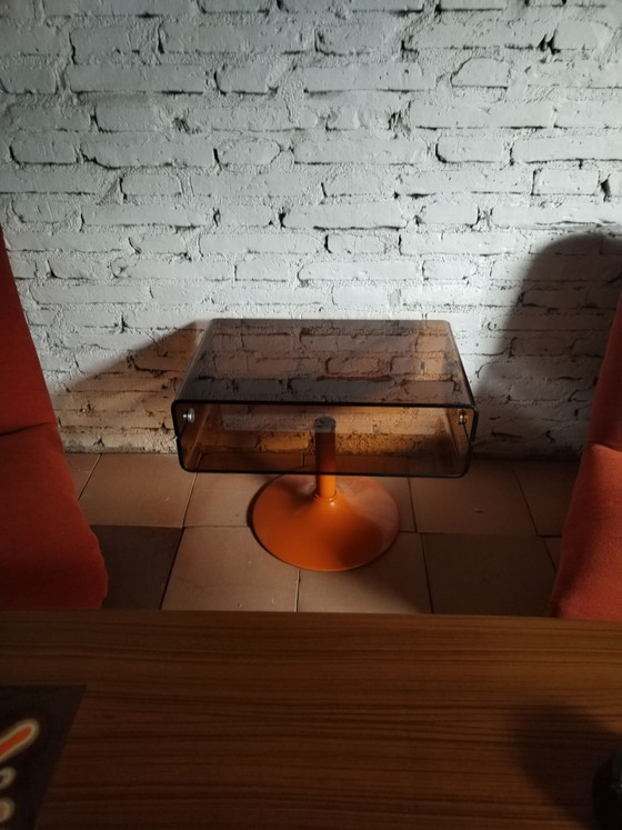 Bijzettafel, Metaal, Plexiglass, Bruin (foto 4 van 5)