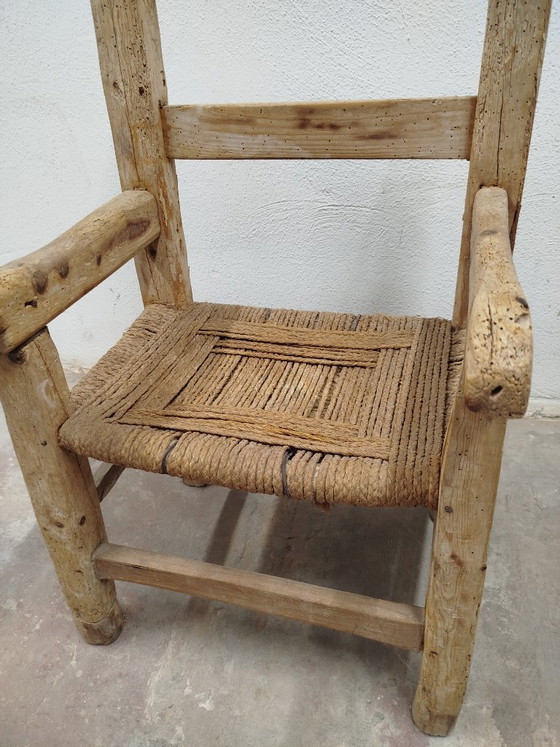 Sedia/Chauffeuse antica per caminetto (1875-1880 circa) – Arte popolare primitiva / Wabi-Sabi (photo 8 of 17)