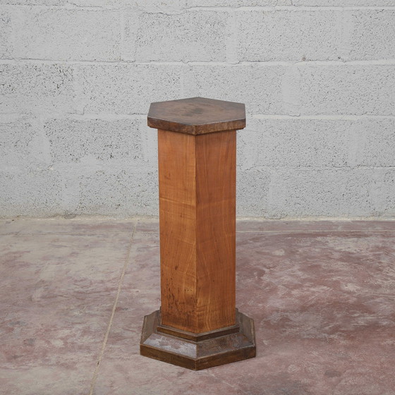 Selette Art Déco Hexagonale Placée Noyer – Bois, Art Deco (photo 8 of 10)