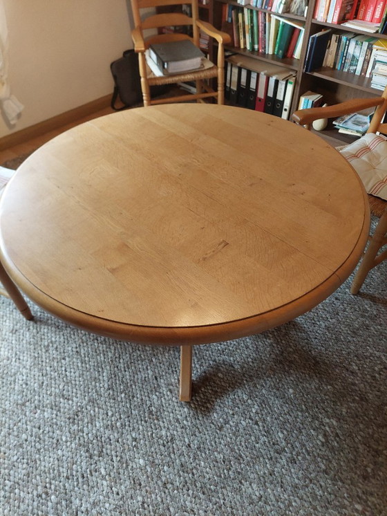 Image 1 of Dining room set, farmhouse style, solid oak