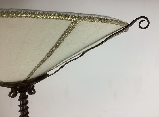 Image 1 of Art deco rare lamp patina wrought iron 1920s