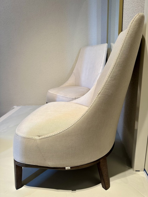 Ensemble Maxalto Febo en lilas très clair par Antonio Citterio – fauteuils, Wood, Textile