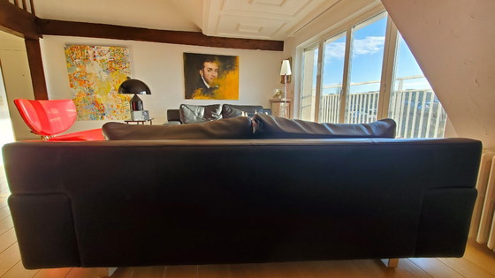 Image 1 of 2 canapés en cuir noir