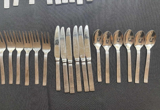 Image 1 of Set di posate moderne francesi per 6 persone: posate Amefa in acciaio inossidabile