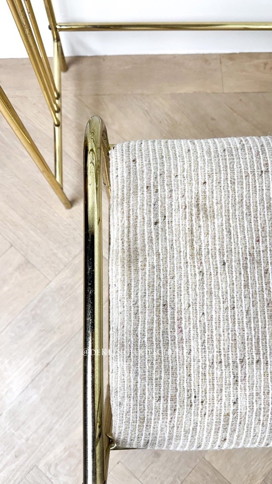 Image 1 of Messing Hollywood Regency Kaptafel met stoel 