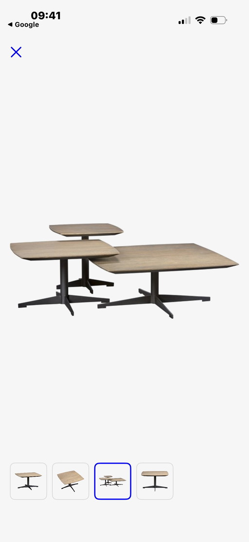 Oostdorp coffee table with industrial legs