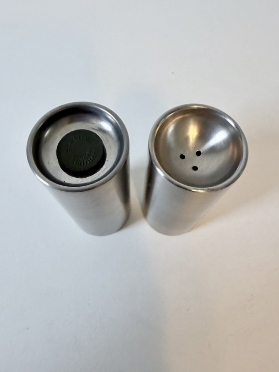 Ensemble poivrier, salière et moutardier Stelton par Arne Jacobsen. – Accessoires de table, rvs (photo 8 of 8)
