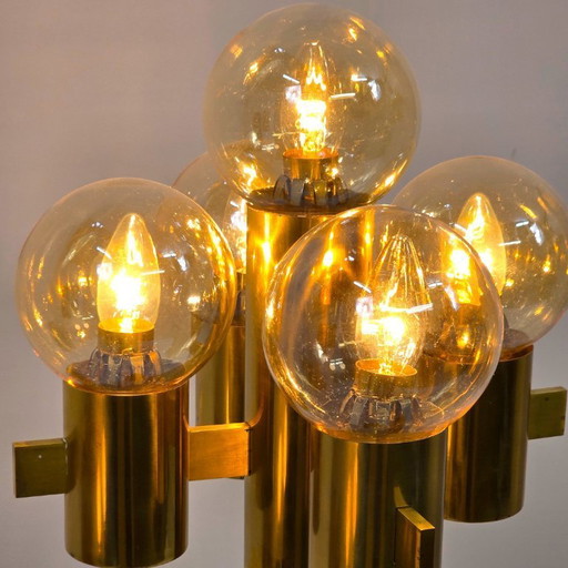 Floor lamp Hans-Agne Jakobssen 1960s brass sputnik