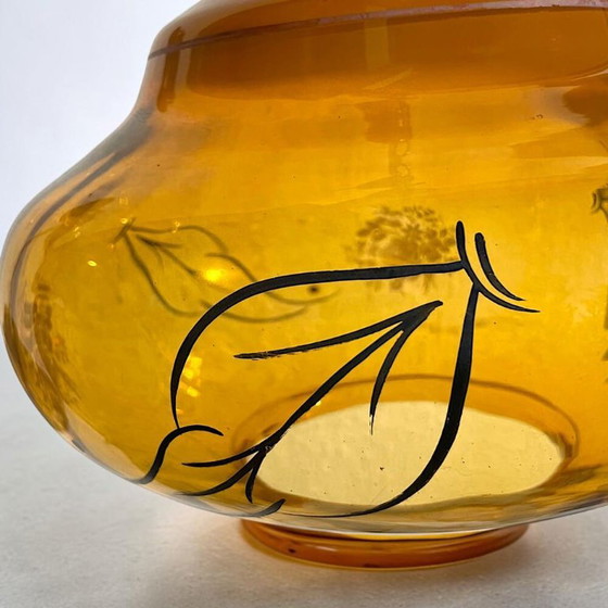 Portuguese Vintage Amber Glass Romantic Hanging Light, 1970s – Pendant lamps (photo 8 of 13)