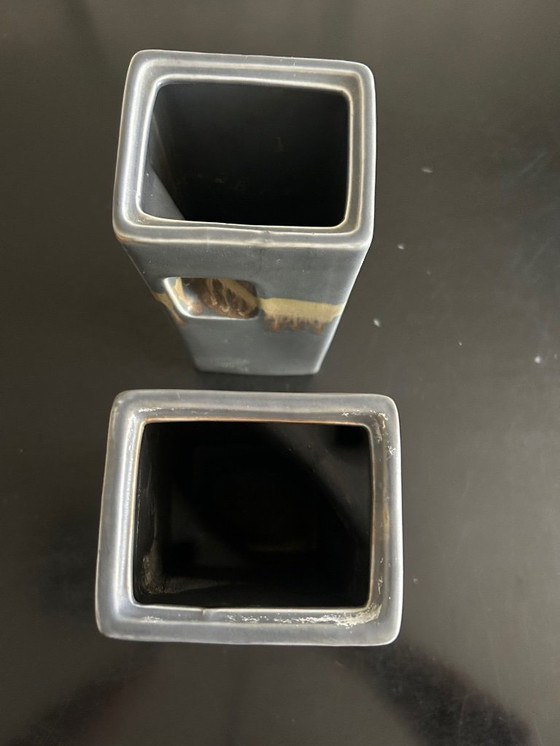 Image 1 of coppia di vasi brutalisti 1970