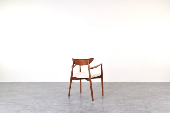 Mid-Century Teak Armchair by Harry Østergaard for Randers Møbelfabrik, 1960s – Dining chairs, Wood, Wool (photo 5 of 12)