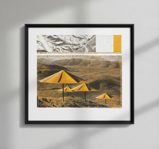 Christo - De paraplu's (geel) - kleurenoffset - Japan/USA 1991