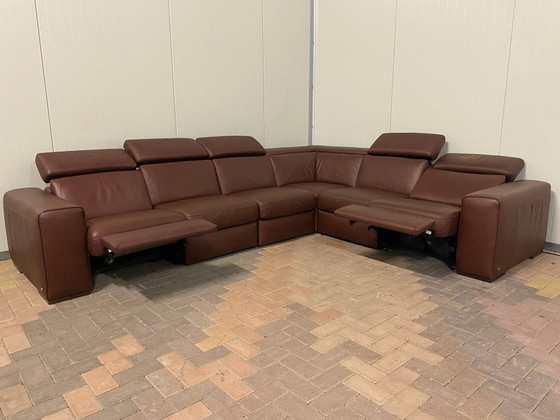 Divano angolare relax in pelle Natuzzi Editions B760 – Poggiatesta regolabili – Pelle pieno fiore premium (photo 7 of 13)