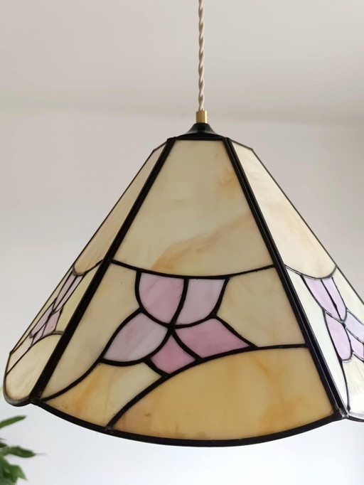 Tiffany art deco chandelier 1940s