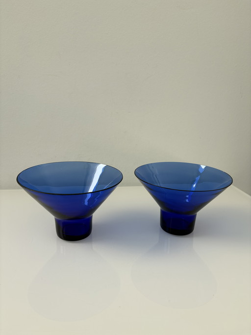 Mid Century Classic martiniglazen in kobaltblauw