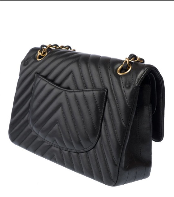 Image 1 of Borsa CHANEL Timeless/Classique en Cuir Noir - 103310