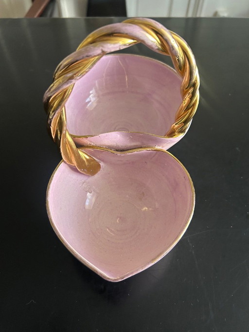 vide poche coeur en faïence de Louviers 