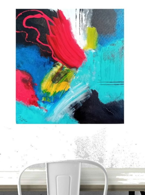 Abstract kleurrijk schilderij