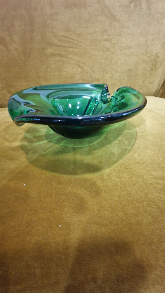 Image 1 of Beautiful green Murano glass bowl