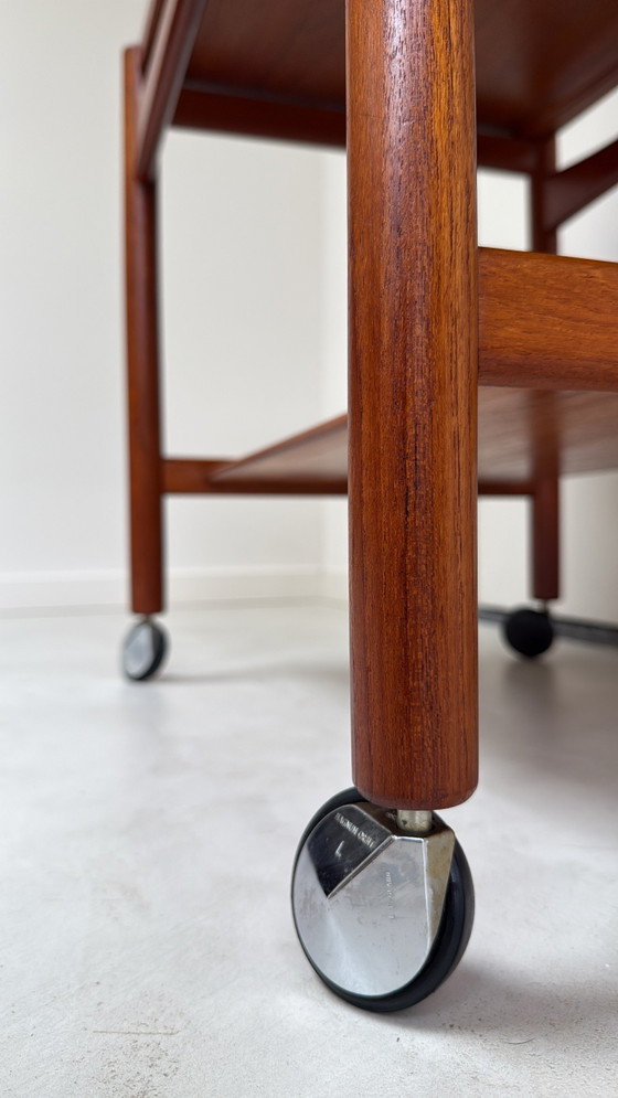 Image 1 of Vintage Deense trolley / serveerwagen ontworpen door Hans J. Wegner