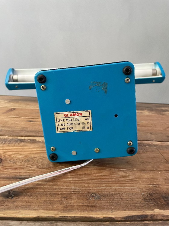 Image 1 of Lampe de bureau Glamor vintage Mid Century bleu vif du Japon