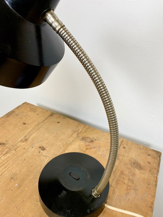 Image 1 of Vintage Black Bakelite Gooseneck Table Lamp, 1960s
