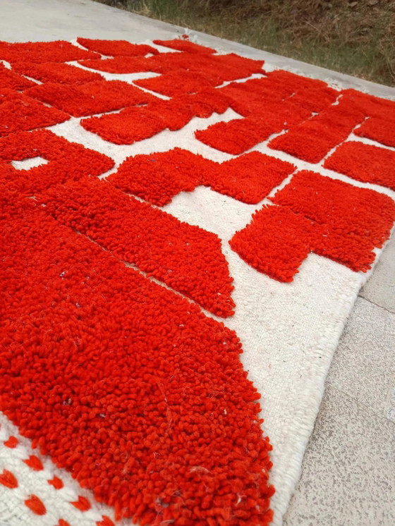Tappeto marocchino in lana fatto a mano, grande dimensione 250x150 cm, artigianale. – Tappeti, Wool (photo 8 of 10)