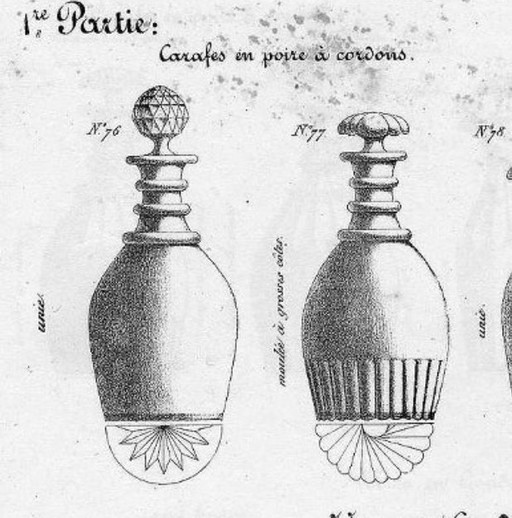 2 Ancient Carafes Baccarat 1841