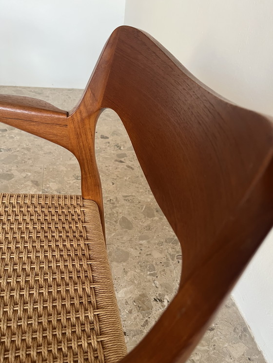 Image 1 of 5x Original "Niels Otto Møller Model 55" Armchair Teak Paper Cord J.L. Møllers!!