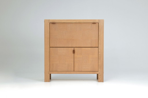 Brutalistisches grafisches Highboard aus Eiche - Frans Defour