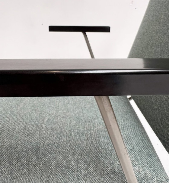 Image 1 of Re-upholstered blue Gispen 1401 armchair by Wim Rietveld, 1950's