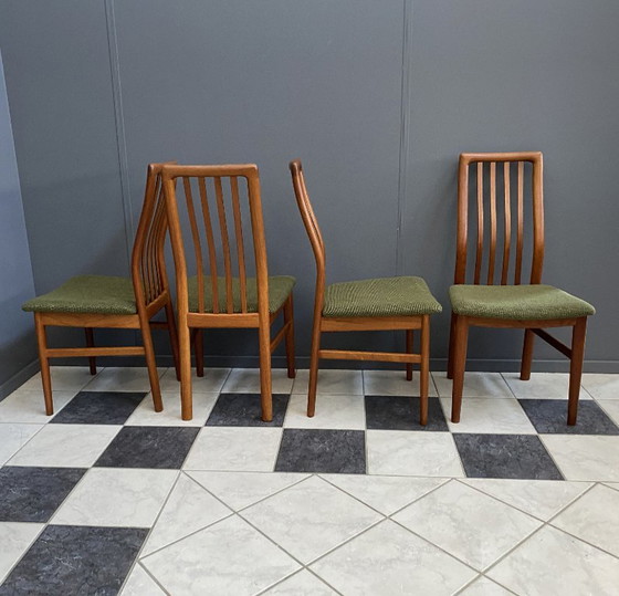 6 sedie da pranzo in teak di Kai Kristiansen per Schou Andersen Denmark – Textile, Wood (photo 6 of 10)