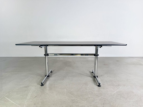 Image 1 of 25x Original USM Haller desk Kitos M Plus black oak