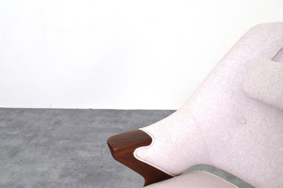 Fauteuil Bravo en teck Mid-Century par Sigurd Ressell pour Hjellegjerde Møbelfabrikk, 1957 – Wood, Wool (photo 10 of 12)